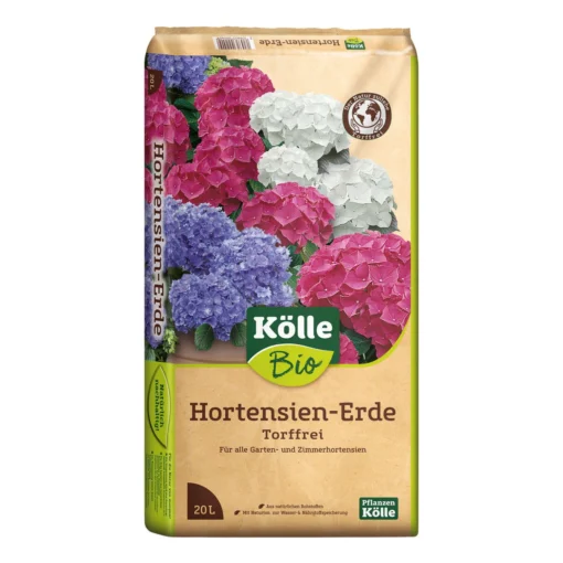 Kölle Bio Hortensienerde Torffrei, 1200l, 60 Sack á 20l -Gartenmöbelgeschäft 0960300240 Koelle Bio Hortensienerde 20l 85664