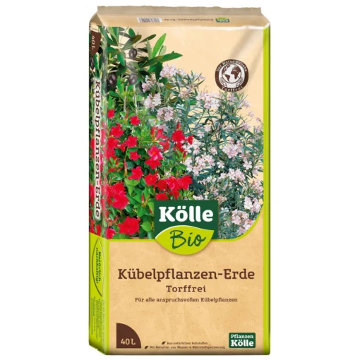 Kölle Bio Kübelpflanzenerde Torffrei, 1440l, 36 Sack á 40l -Gartenmöbelgeschäft 0960300251 Koelle Bio Kuebelpflanzenerde 40l Palette 85671