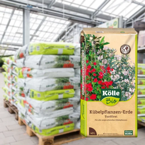 Kölle Bio Kübelpflanzenerde Torffrei, 1440l, 36 Sack á 40l -Gartenmöbelgeschäft 0960300252 Koelle Bio Kuebelpflanzenerde 40l Palette 36Stueck 85673