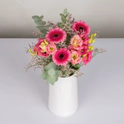 Gemischter Blumenbund 'Glücksmoment' Inkl. Gratis Grußkarte -Gartenmöbelgeschäft 1025700003 DIY Mixbund Gluecksmoment Gerbera Lisianthus Euka Statice 2 94526