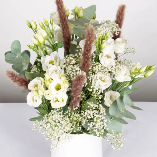 Gemischter Blumenbund 'Eleganz In Weiß' Inkl. Gratis Grußkarte -Gartenmöbelgeschäft 1025700008 DIY Mixbund Eleganz in Weiss Lisianthus weiss Gypso Euka Fluffy 2 d 100175