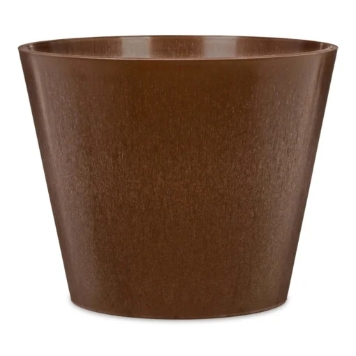 Pflanzgefäß 'Purista', Dunkelbraun, Ø 30 X H 24 Cm -Gartenmöbelgeschäft 3210103997 Pflanzgefaess Purista mit Reservoir walnut 97845